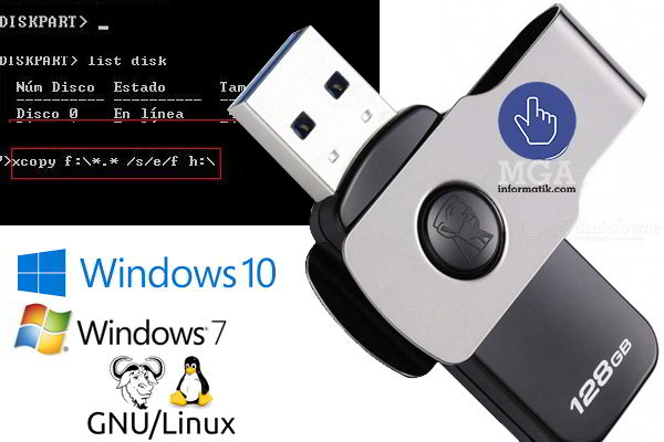 acre ayudar Noreste Crear USB booteable desde cmd, para instalar sistemas operativos